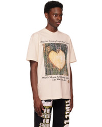 Online Ceramics Beige Tree Heart T Shirt