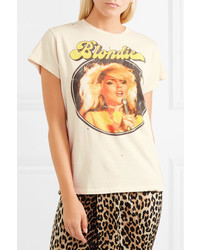 MadeWorn Blondie Distressed Printed Cotton Jersey T Shirt