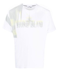 Stone Island Blurred Logo Print T Shirt