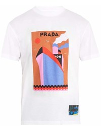 Prada Boat Print Cotton T Shirt