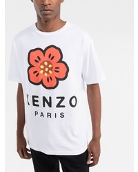 Kenzo Boke Flower Logo Print Cotton T Shirt