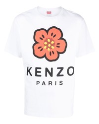 Kenzo Boke Flower Logo Print Cotton T Shirt