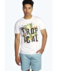 Boohoo Tropical Printed T Shirt