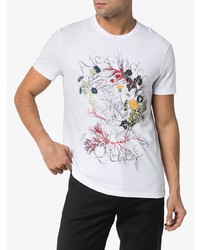 Alexander McQueen Botanical Logo Print T Shirt