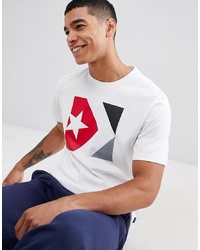Converse Box Logo T Shirt In White 10007272 A02