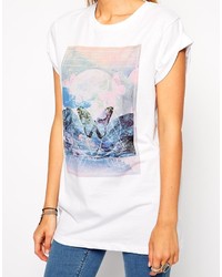 Asos Boyfriend T Shirt With Butterfly Solstice Print