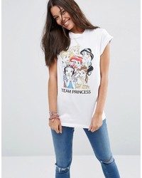 Asos Boyfriend T Shirt With Disney Team Princess Print