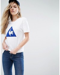 Le Coq Sportif Boyfriend T Shirt With Large Color Block Logo