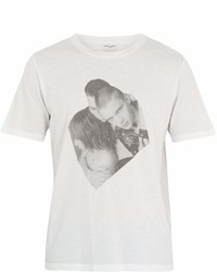 Saint Laurent Boys Print Cotton T Shirt