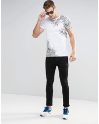 Asos Brand Muscle T Shirt With Sketchy Pineapple Print