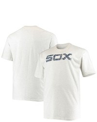 FANATICS Branded Heathered Oatmeal Chicago White Sox Big Tall Cooperstown Collection Arch T Shirt