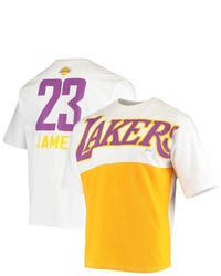 FANATICS Branded Lebron James White Los Angeles Lakers Yoke T Shirt At Nordstrom