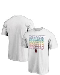 FANATICS Branded White Boston Red Sox Logo City Pride T Shirt