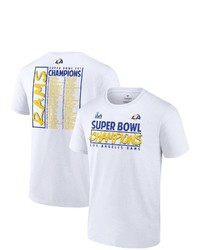 FANATICS Branded White Los Angeles Rams Super Bowl Lvi Champions Stacked Roster T Shirt At Nordstrom