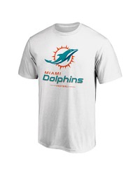 FANATICS Branded White Miami Dolphins Team Lockup Logo T Shirt