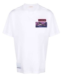 Valentino Brocade Patch Round Neck T Shirt