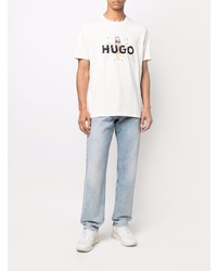 Hugo Bug Logo Print T Shirt