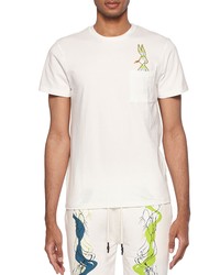 ELEVENPARIS Bugs Bunny Patch Pocket Cotton Graphic Tee In Snow White At Nordstrom