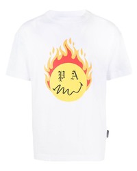 Palm Angels Burning Head Crew Neck T Shirt