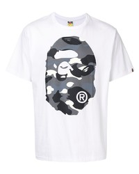 A Bathing Ape Camouflage Ape Face Cotton T Shirt