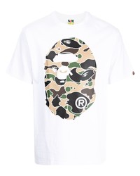 A Bathing Ape Camouflage Ape Logo Print T Shirt