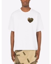 Dolce & Gabbana Camouflage Heart T Shirt