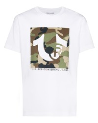 True Religion Camouflage Logo Print T Shirt