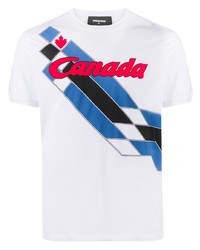 DSQUARED2 Canada Graphic Cotton T Shirt
