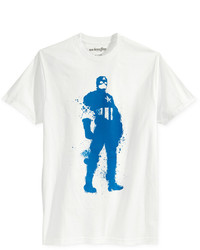 Mighty Fine Captain America Splatter Print T Shirt