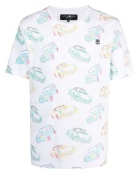 Hydrogen Car Print Cotton T Shirt