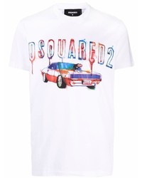 DSQUARED2 Car Print Logo T Shirt