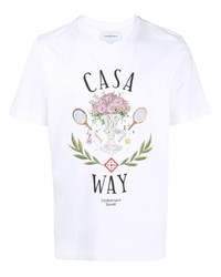 Casablanca Casa Way Print Organic Cotton T Shirt