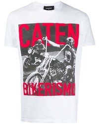 DSQUARED2 Caten Bikerismo Print T Shirt