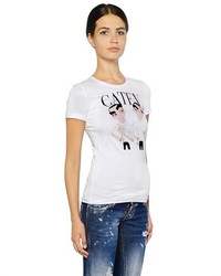 Dsquared2 Caten Printed Cotton T Shirt