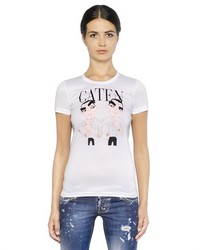 Dsquared2 Caten Printed Cotton T Shirt
