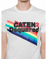 DSQUARED2 Caten2 Printed Cotton Jersey T Shirt
