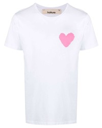 Haikure Chest Heart Print Detail T Shirt