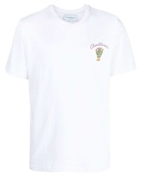 Casablanca Chest Logo Print Detail T Shirt