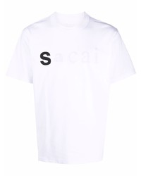 Sacai Chest Logo Print T Shirt