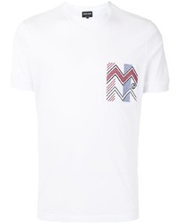 Giorgio Armani Chevron Print Pocket T Shirt