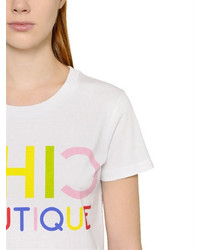 Moschino Chic Boutique Cotton Jersey T Shirt
