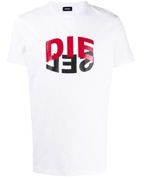 Diesel Circle Logo Print T Shirt