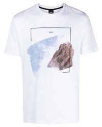 BOSS HUGO BOSS Coastal Print Cotton T Shirt