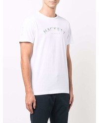 Hackett Col Logo Print Cotton T Shirt