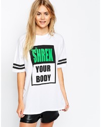 Asos Collection Tunic T Shirt With Shrek Your Body Print
