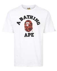 A Bathing Ape Color Camo College T Shirt