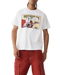 True Religion Brand Jeans Comic Cotton Graphic Tee In Optic White At Nordstrom