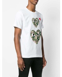 Comme Des Garcons Play Comme Des Garons Play Camouflage Heart Logo T Shirt