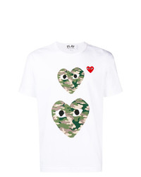Comme Des Garcons Play Comme Des Garons Play Camouflage Heart Logo T Shirt