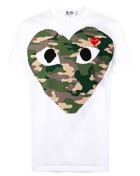 Comme Des Garcons Play Comme Des Garons Play Camouflage Heart T Shirt